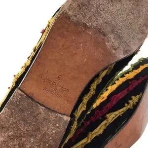 Vintage | Shoes | Black Velvet Multi Colors With Quilted  display picture 1